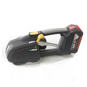 MB820 akülü el tipi çember makinesi 16-19mm (5/8" - 3/4") PET ve PP çember için, akü ve şarj cihazı ile birlikte