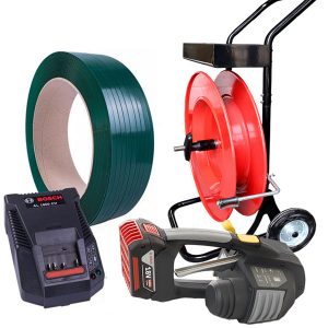 Akülü çember makinesi MB620 seti PET çember, çember arabası, akü, şarj cihazı