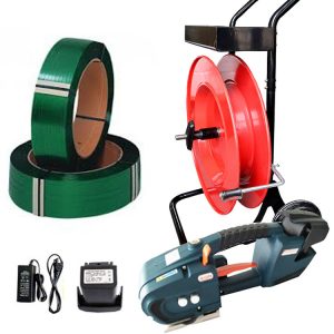 Battery strapping tool TES set PET strap + dispenser + battery + charger