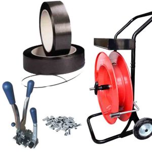 PPST13’lü polipropilen çemberleme kiti, 12mm PP çember, tokalar, çember arabası