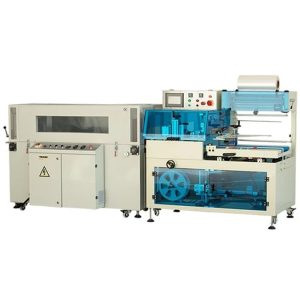 Yan yapıştırıcı ve shrink tünelli SHRINKCOMBO shrink paketleme hattı